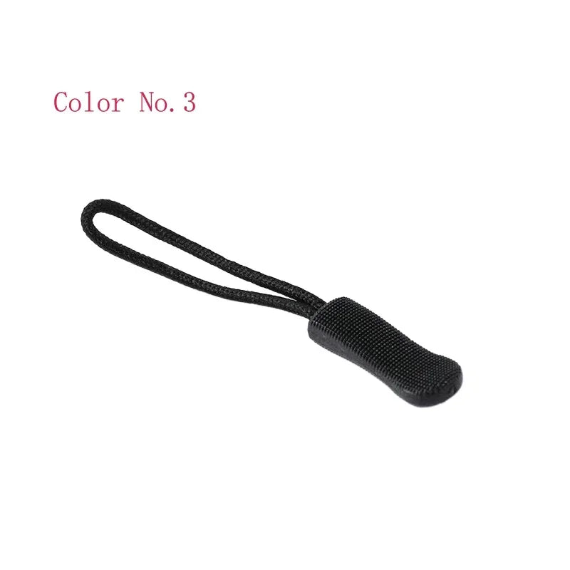 Black replacement zipper pulls for bags and apparel