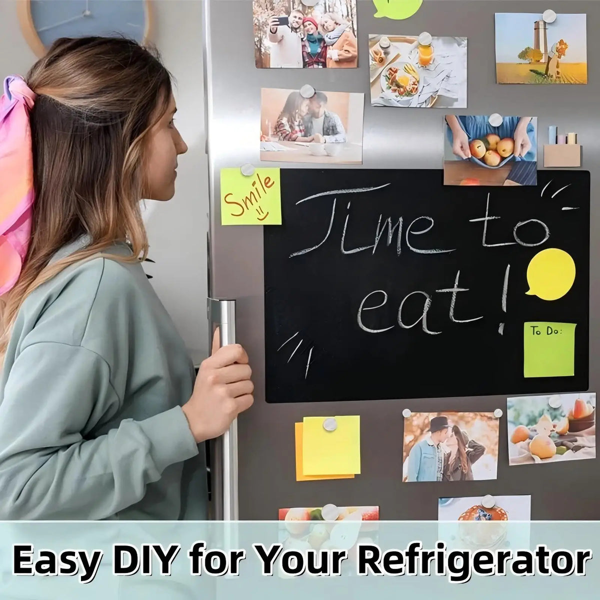 DIY magnetic fridge magnets used for organization and decoration