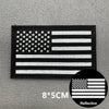 Tactical reflective USA flag patch with hook and loop backing
