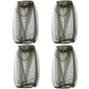 A multi-pack of adjustable mosquito protection fishing hats shown in a pair, dark gray color.