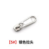 A silver universal zipper repair kit featuring a replacement slider component.