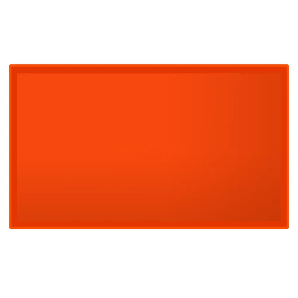 Orange silicone griddle mat cover for outdoor grilling