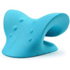 A light blue cervical massage pillow designed for neck and shoulder relief.