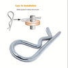 Galvanised steel cotter pin assortment with R-clips shown for easy installation.