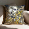 A pillow cover featuring an anime style print of a white mythical creature against a moonlit sky and clouds.