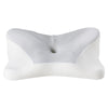 White king size ergonomic memory foam pillow with a textured cooling cover