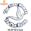 An iron-on embroidered sorority patch featuring the text The finer woman in the room.