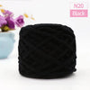 Black chunky velvet knitting yarn ball for home decor