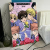 A poster featuring characters from Ouran High School Host Club in a colorful, modern art style.