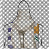 A versatile muscle and creativity apron with a checkered pattern and colorful accents.