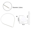 Stainless steel circular knitting needles set with a 1.6mm diameter and a 7cm length.
