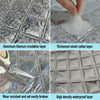 Layers of thermal window film showing aluminum titanium insulation, thickened velvet cotton, and a high-density waterproof la