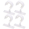 White multi-style curtain rod brackets designed for wall mounting