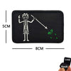 Blackbeard skull pirate flag embroidered patch with hook and loop backing