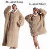 Ultra-Soft Plush Fleece Blanket Hoodie for Adults and Men