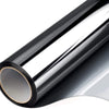 Roll of black one way mirror window film showing a smooth, reflective surface.