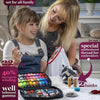 A set for all family including a multi-colored thread and various sewing tools for embroidery.
