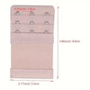 A set of pink bra strap extenders with three hooks and a mesh extender for comfort fit adjustment.
