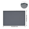A rectangular gray silicone under sink drain mat measuring 34 inches by 22 inches with a 17mm thickness.