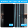 A comparison showing a multilayer blackout window shade product versus others.
