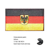 Embroidered German flag patch featuring a black, red, and gold horizontal design with an eagle emblem.