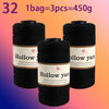 Three spools of Hollow yarn, each containing 3 pieces and weighing 450g total for knitting and crochet.
