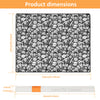 Product dimensions showing the size of a DIY coloring blanket and an acrylic marker.