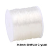 A spool of 0.8mm 50M lot crystal transparent elastic cord for jewelry making