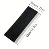 A black oil-proof door handle cover with a silver trim, shown diagonally with dimensions 12cm by 4.72in and 42cm by 16.5in.