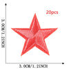 A single orange embroidery patch shaped like a five-pointed star, measuring 3cm or 1.2 inches.