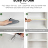 Four steps guide showing how to use a silicone non-slip drawer liner for anti-slip protection.