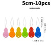 A set of 10 plastic threaders in various random colors, measuring 5cm to 10pcs.