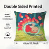 Double sided printed cartoon pony decorative pillow cover featuring a sleeping face