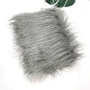 Gray faux fur plush fabric for sewing and crafting