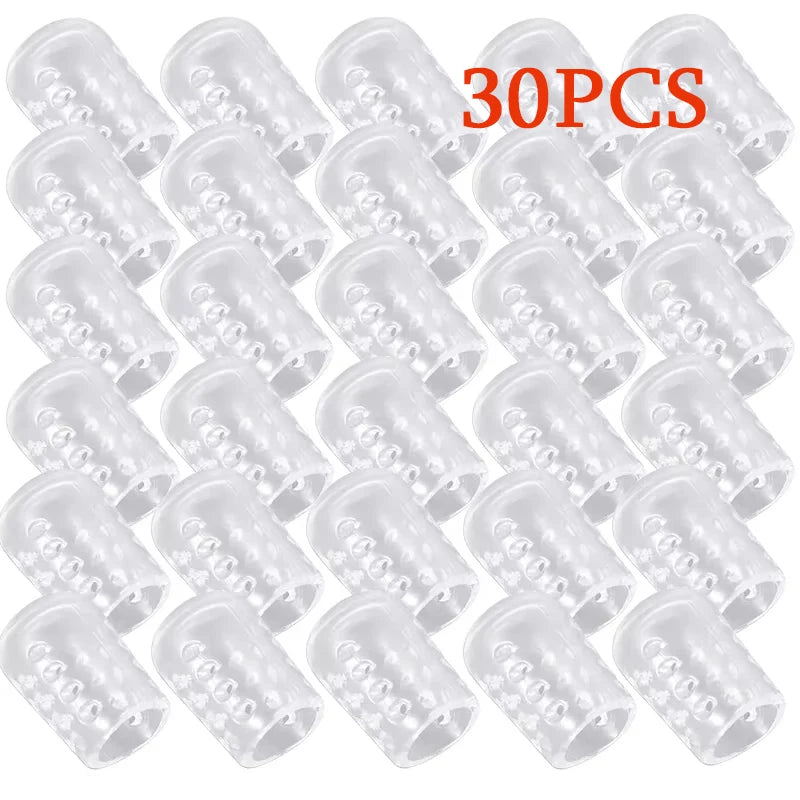 30 pieces of transparent silicone toe and finger protectors