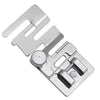 Silver stretch fabric presser foot for domestic sewing machines