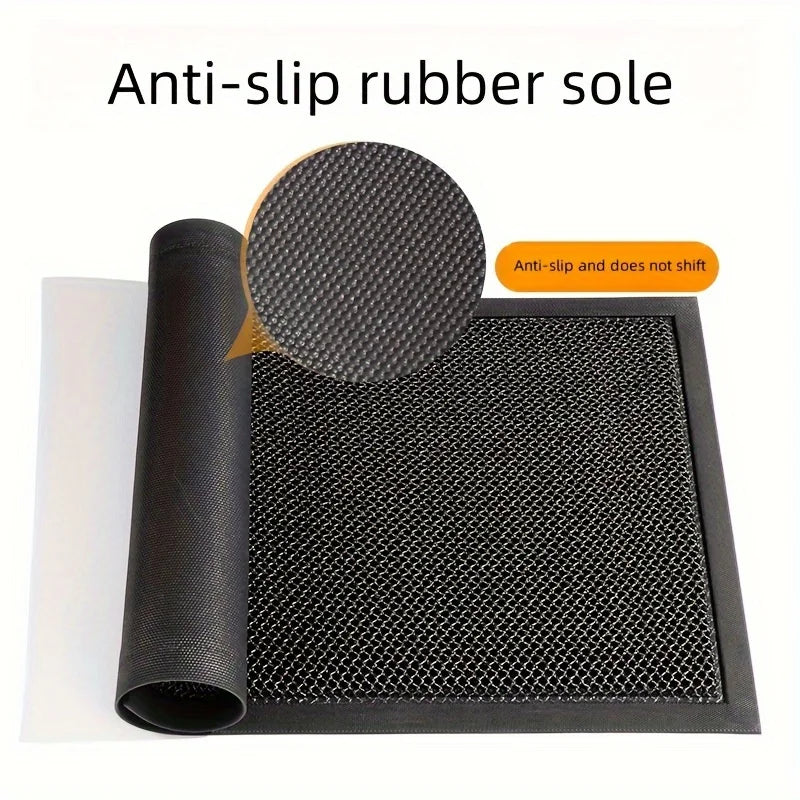 A roll of anti-slip rubber sole for a doormat, showing the textured surface and an anti-slip feature.