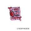Iron-on embroidered letter patch featuring a football and text saying sorry can't it's football season