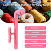 Pink ergonomic handle for a crochet tool and tension regulator set