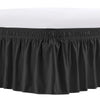 Black elegant elastic bed skirt with ruffles