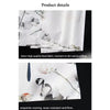 White linen fabric placemats showing delicate floral and leaf patterns
