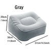 A gray inflatable body support pillow shown from above, measuring 37cm by 20cm.
