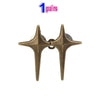 One pair of brass Y2K star clips for jeans and skirts