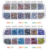 A set of 12 colors of crystal rhinestones with applicators, totaling 2004 pieces.