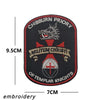 Black embroidered patch featuring a crowned lion and cross design with text for the Chibburn Priory Templar Knights
