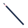 A close-up view of a black fabric chalk marker with a pink tip.