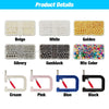 A collection of pearl bead setting kits in various colors including beige, white, golden, silvery, gunblack, mix color, cream