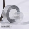 Roll of silver glitter organza ribbon for gift wrapping and DIY crafts