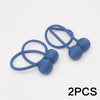 Two blue cord tiebacks with magnetic balls for hair