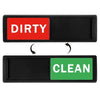 Magnetic dish indicator showing two panels labeled DIRTY in red and CLEAN in green.